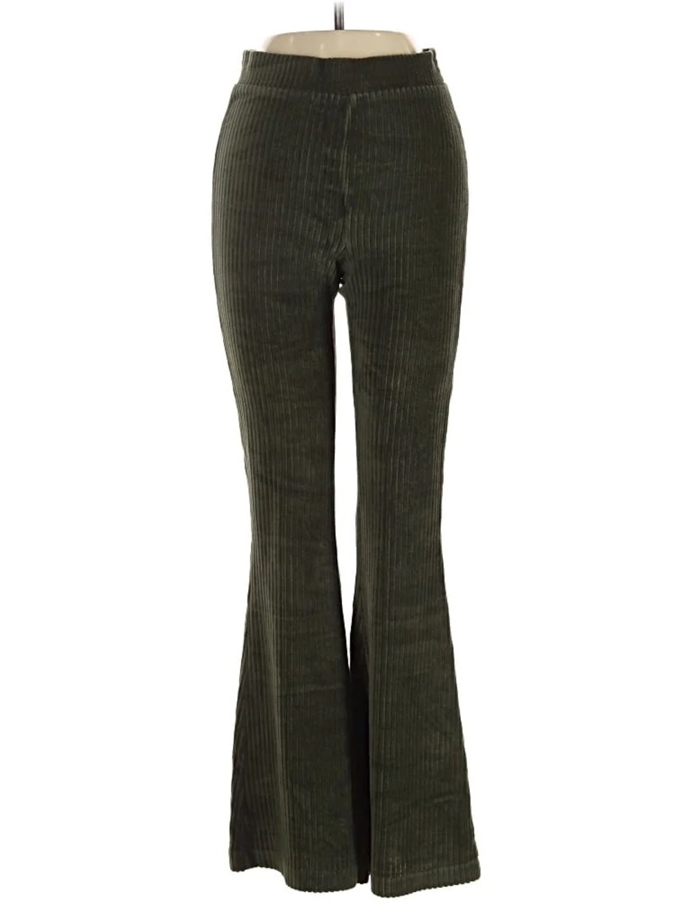 aerie Green Corduroy High-Rise Flare Pants